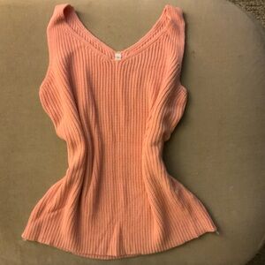 Pink Sleeveless Knit Top